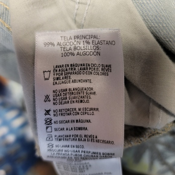 Arturo Calle Men's Cotton 42 Palm Tree Bermuda Denim Jean Shorts Tropical Grunge - Picture 8 of 10